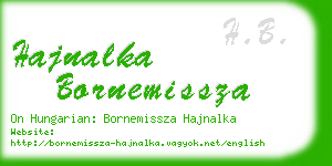 hajnalka bornemissza business card